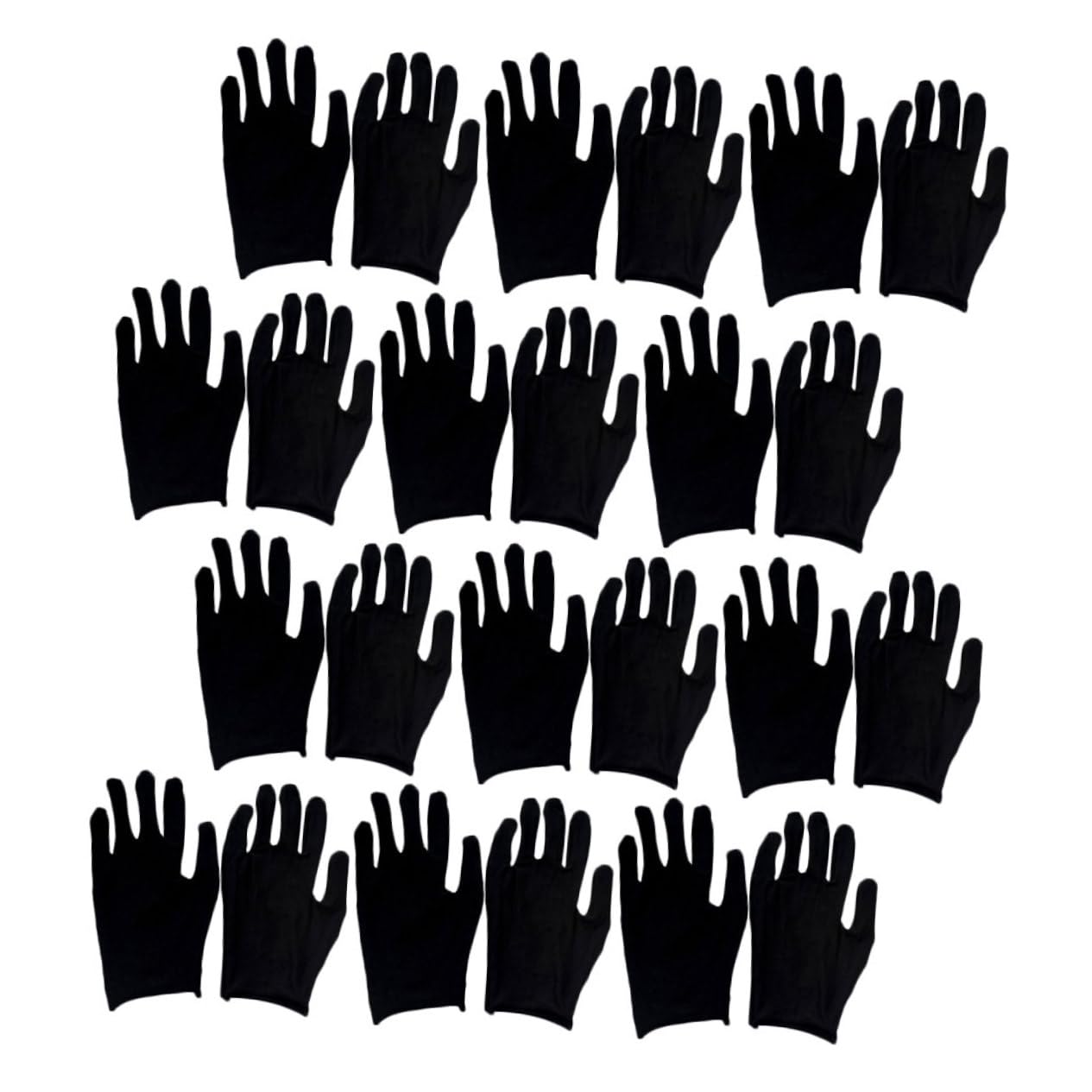 OSALADI Guanti da Lavoro in Cotone Protezione, 12 Paia, Nero