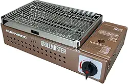 Guepardo, Fogareiro Horizontal Grillmaster em Aço Inoxidável com Sistema Flex Fuel, Ideal para Churrasco Camping e Viagens, Economia de Gás, Seguro e Prático, Pronto para Aventuras ao Ar Livre, Marrom