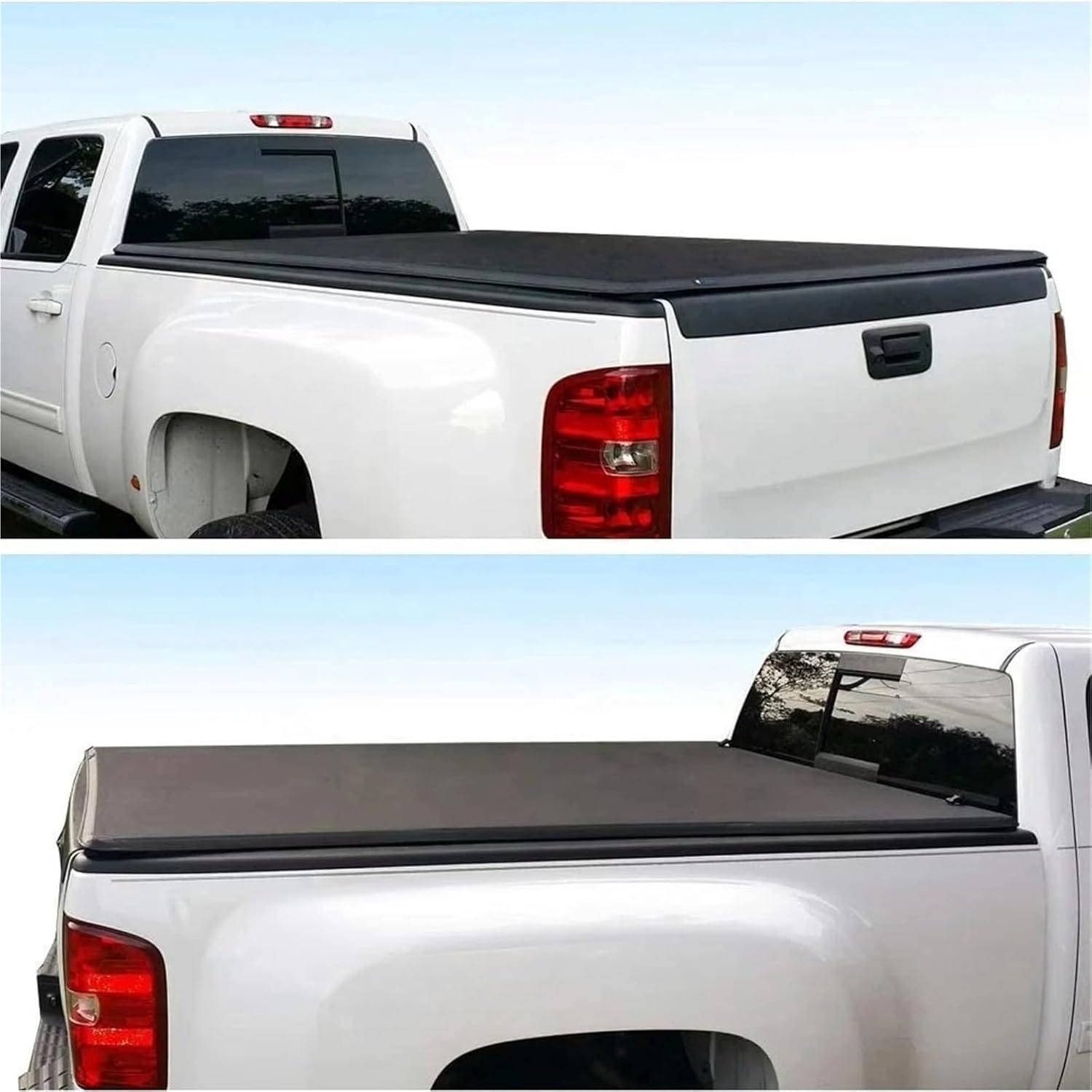 2024 Custom Size PVC Factory 4x4 Soft Tri-Fold Pickup Truck Bed Compatible with Pickups Tonneau Covers
