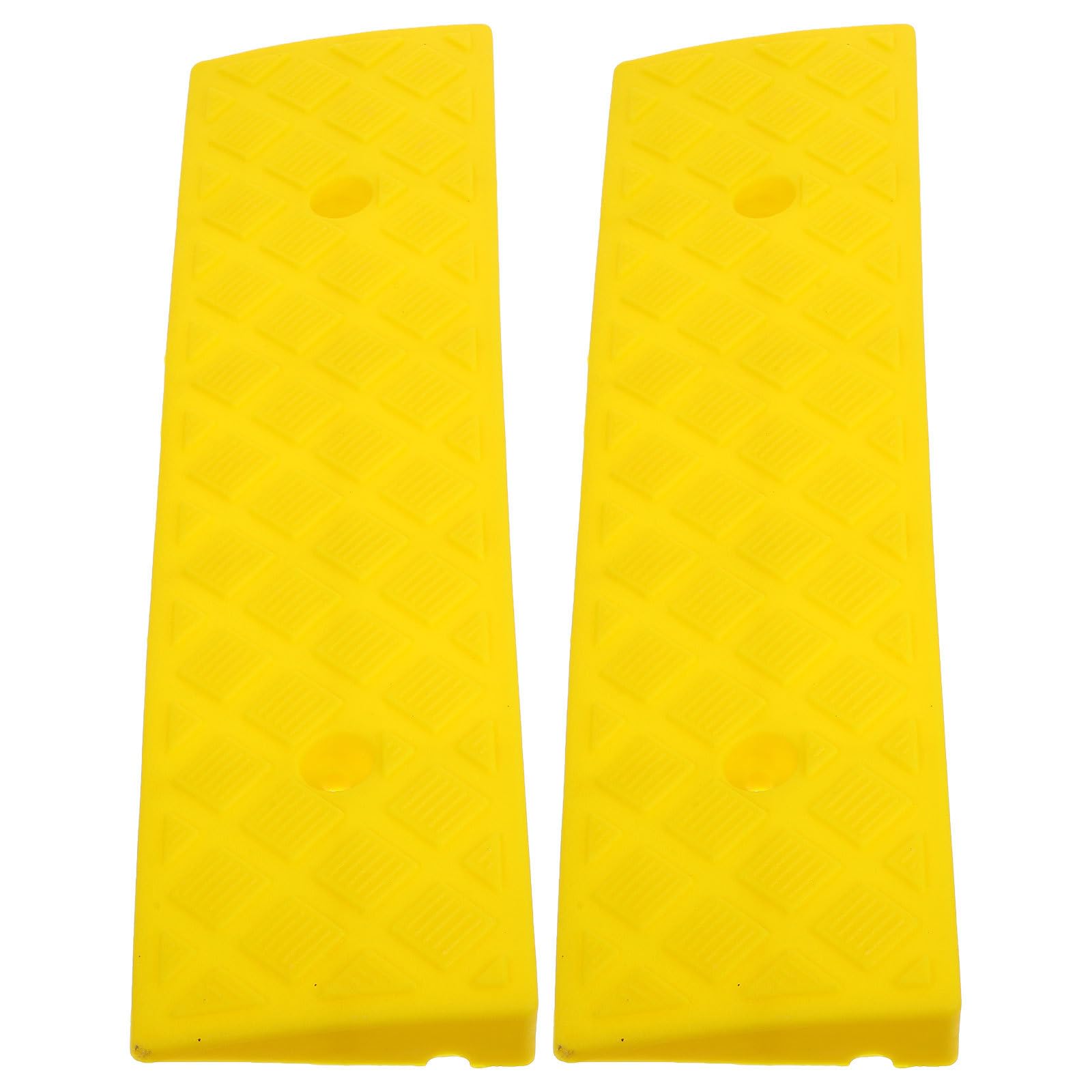 Operitacx Tappetino in Plastica Giallo 2 Pezzi 50x13cm per Biciclette e Mobili Ruote Resistente All'usura e Danni per Casa e Lavoro
