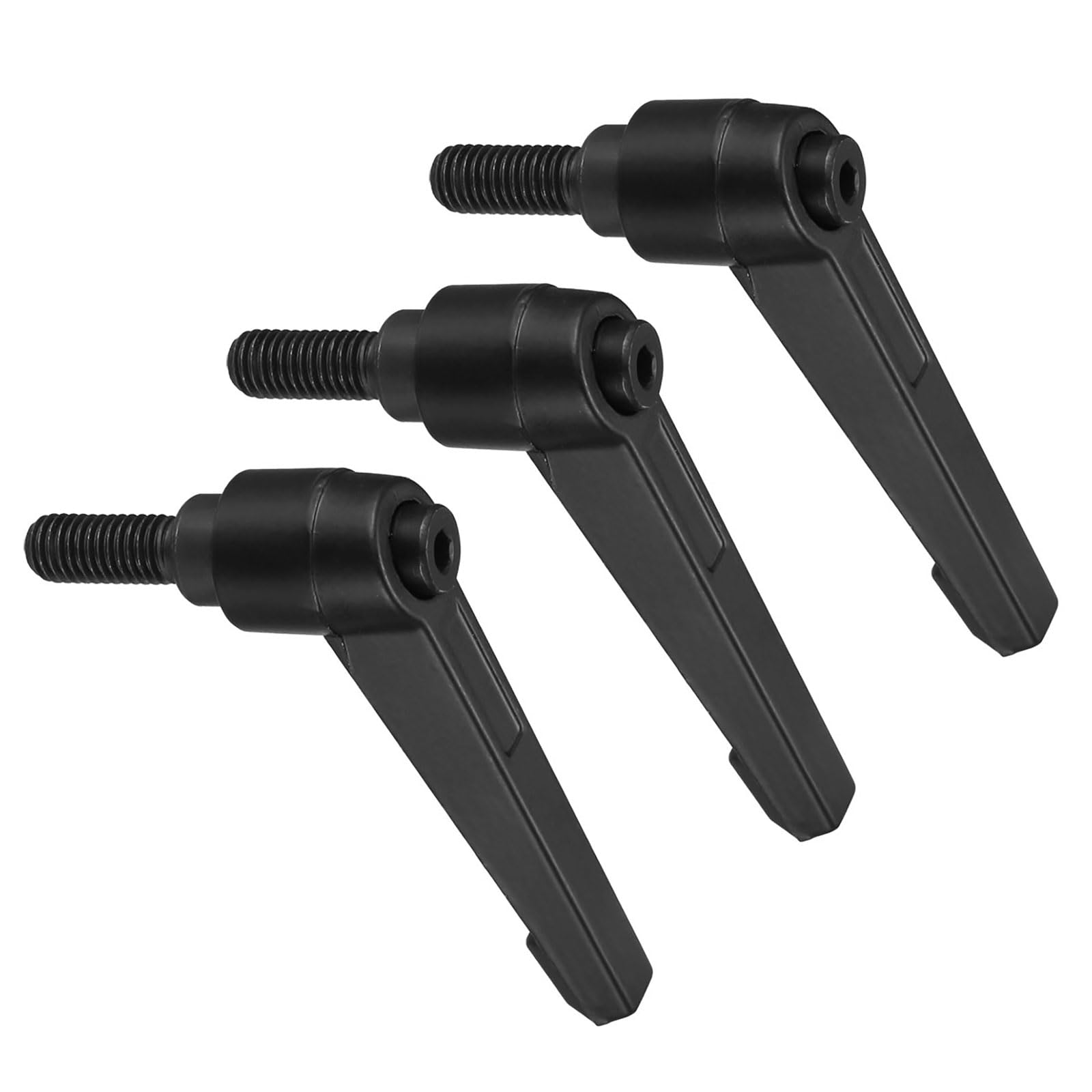 Clamping Lever Handles, M8 x 20mm Male Thread, Adjustable Quick Release Locking Rotating Bolt Knobs Black - (Applications: for Lathe Machinery), 3-Pieces