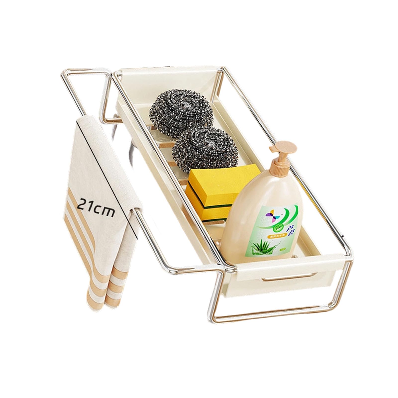 Tsophreniq Multipurpose Stainless Steel Sink Shelf for Cleaning Items and Washing Tools Friendly Utensil Drying Rack