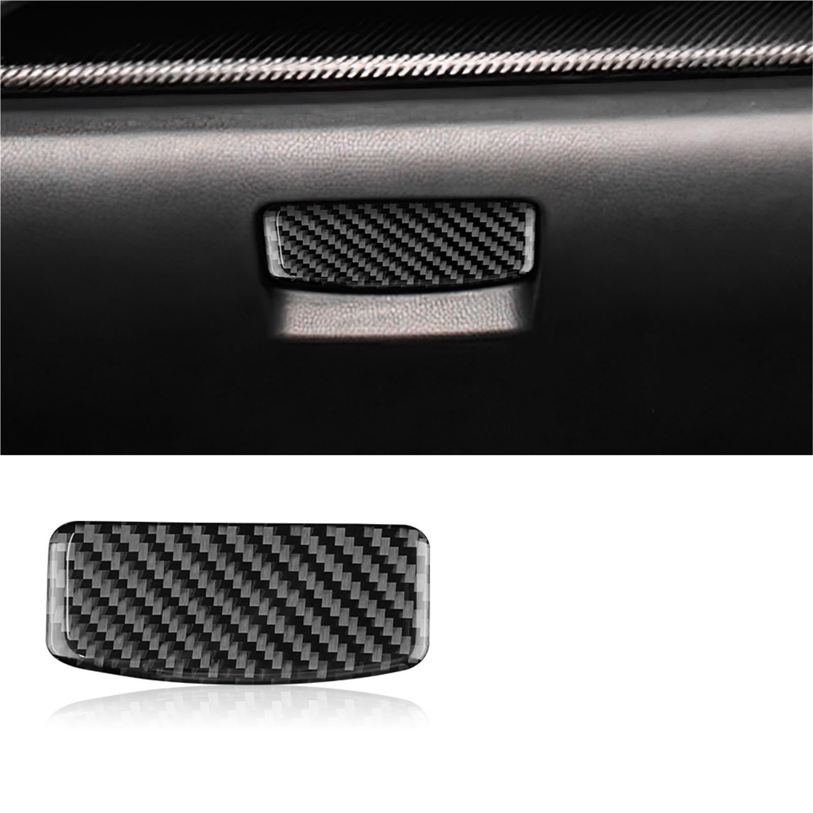 Winvox Black For Subaru For Crosstrek For Impreza 2024 Car Co-Pilot Storage Handle Rhd Lhd Interior Trim Accessories Soft Carbon Fiber Sticker Car Trim Interior(Black)