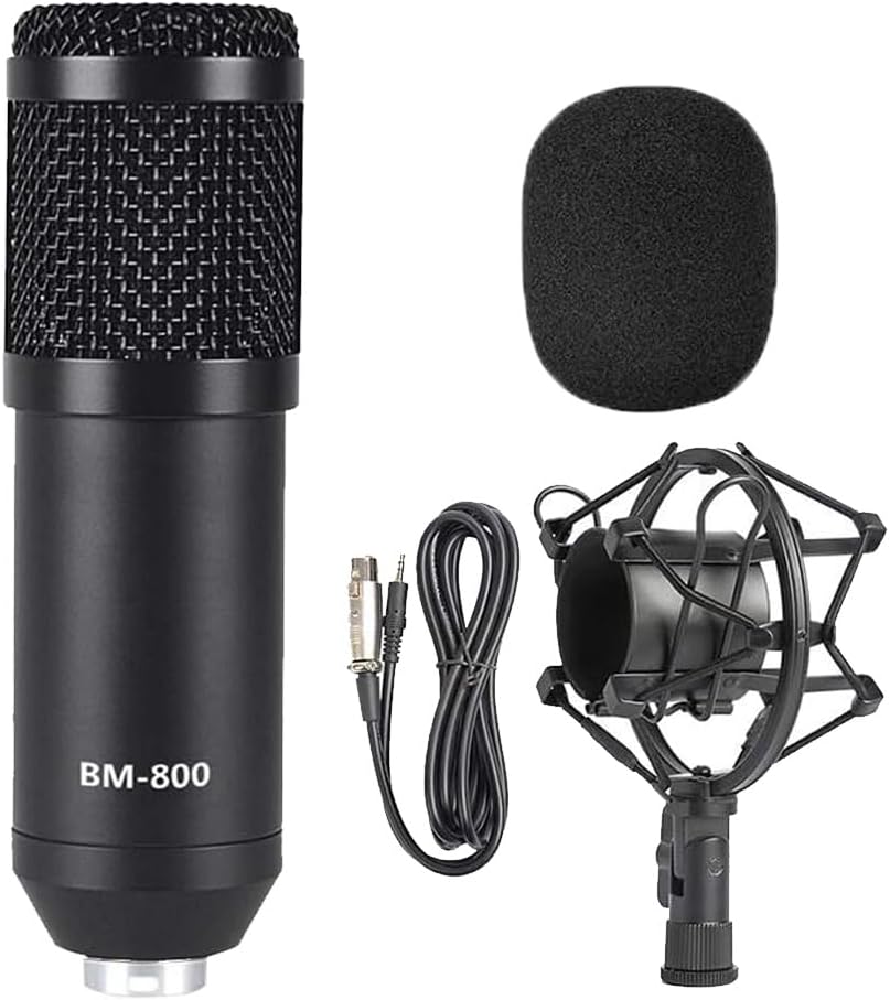 IMAGINEA BM800 Condenser Microphone for Broadcasting & Recording, Singing, Streaming and Gaming Professional Podcast Audio Equipment