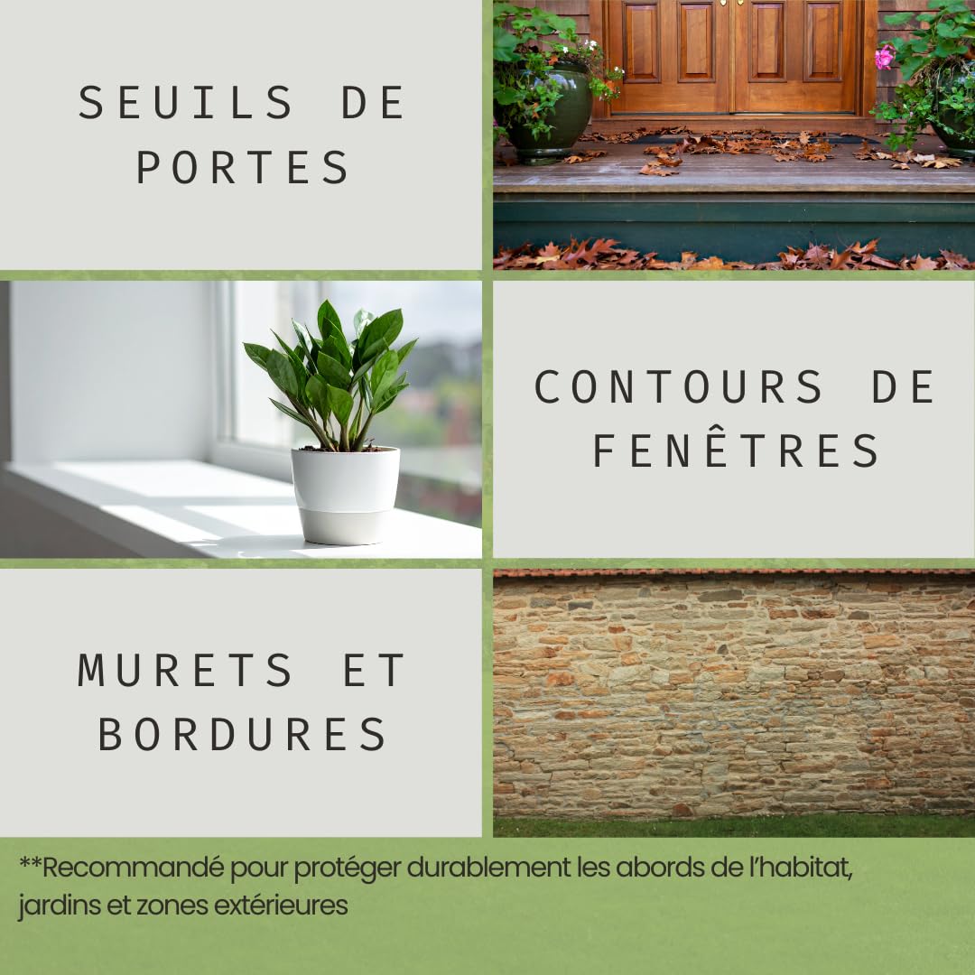 Répulsif Serpent Gel 500ml – Barrière Naturelle Anti-Serpents et Lézards, sans Insecticide, Usage Extérieur Terrasse, Seuils et Contours de Bâtiment
