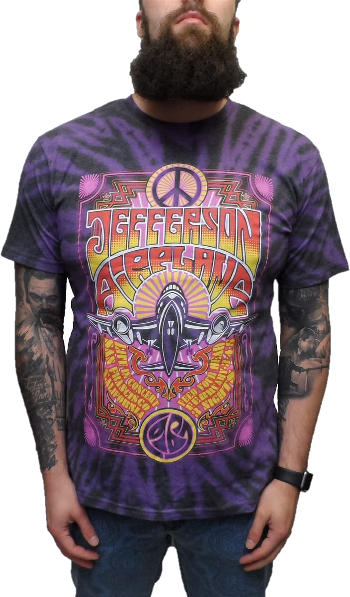 Mazeys Mens Official Jefferson Airplane T Shirts Live Size M