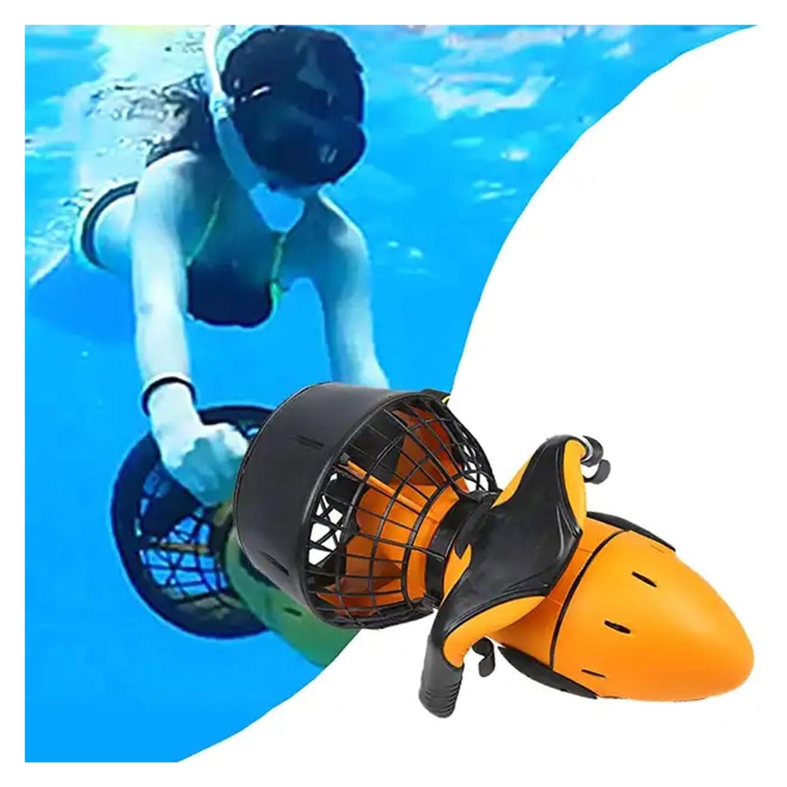 Przenośna podwodna hulajnoga morska – dwusilnikowy wzmacniacz do nurkowania, hulajnoga do sportów wodnych do basenu, snorkelingu, nurkowania i przygód w oceanie