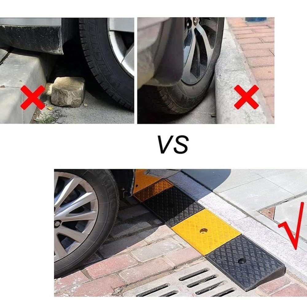 Rampe per Marciapiedi in Gomma Rampe per Soglia Rampe per Pendenza per Auto, Rampe Antiscivolo per Accesso A Camion SUV, 100x15x5cm(100 * 15 * 4cm)