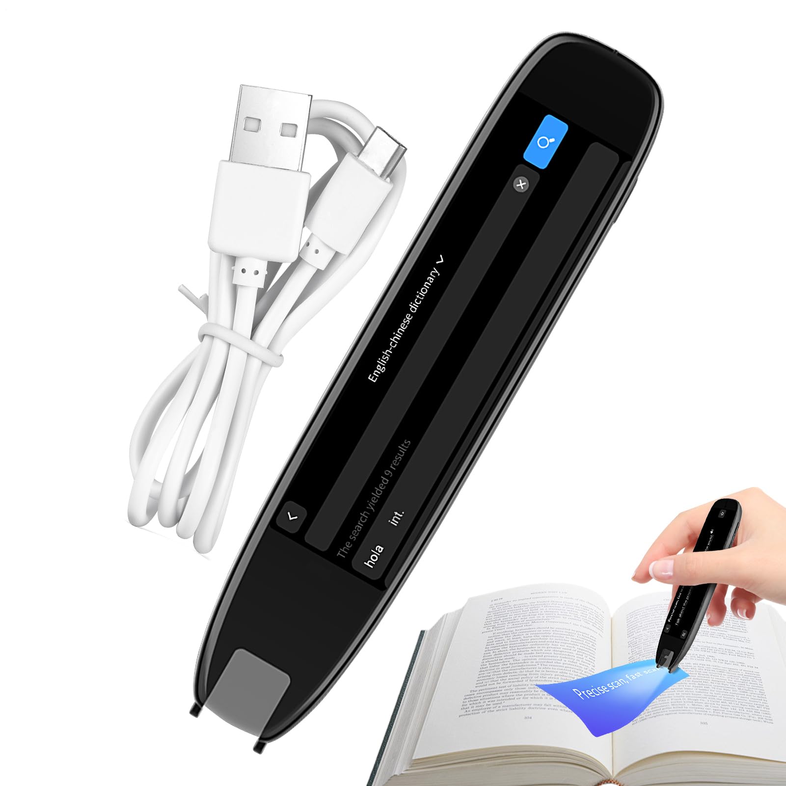 Scan Reader Pen - Smart Language Translator Device | Portable Translation Pens | Offline Scan Translations Suitable for Students for Travel Reading and Learning Support