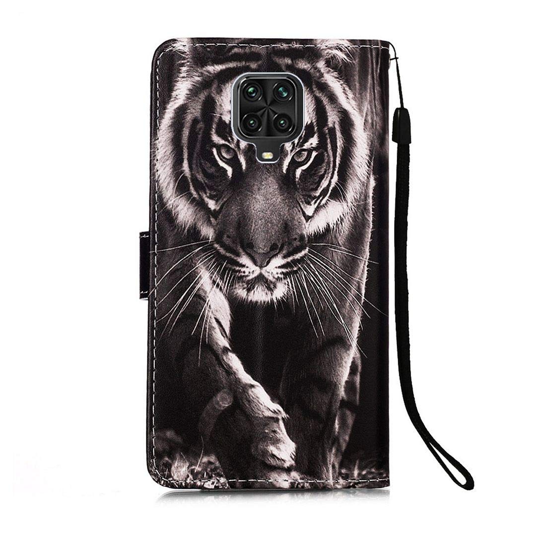 Saturcase – Custodia A Portafoglio In Pelle Sintetica Per Xiaomi Redmi Note 9S/Note 9 Pro/Note 9 Pro Max (Oro) Con Stampa Gatti E Cani - 2
