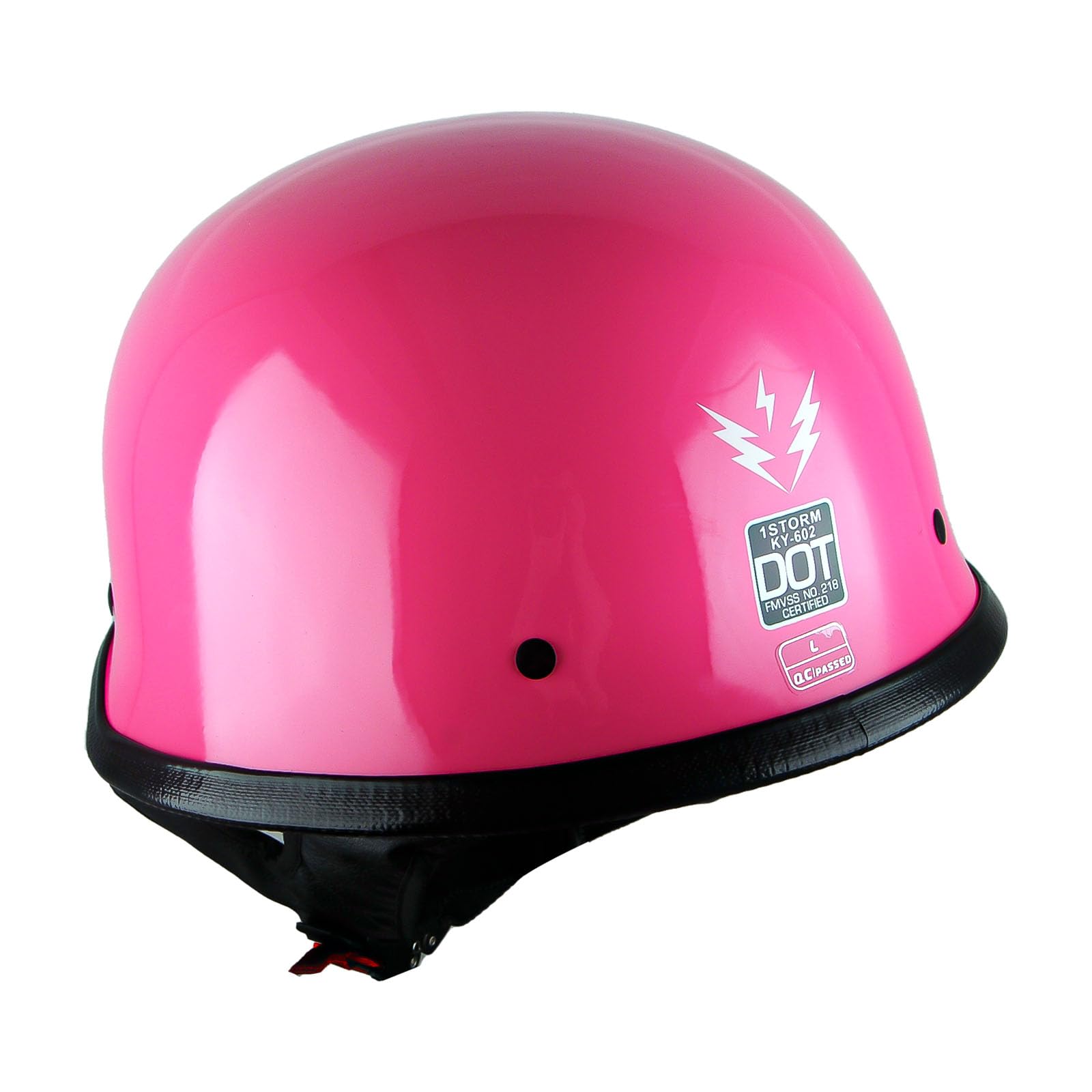 Amazon.com: 1Storm Novelty Motorcycle Half Face Helmet Open German Style DOT  Approved: HKY602 Glossy Pink : Automotive