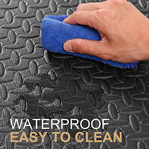 Mtaou Puzzle Exercise Mat,Fitness Equipment Mat,Eva Foam Interlocking Tiles Floor,Gymnastics And Home Fitness Protective Floor,Gray 32 Square Feet #TOP2