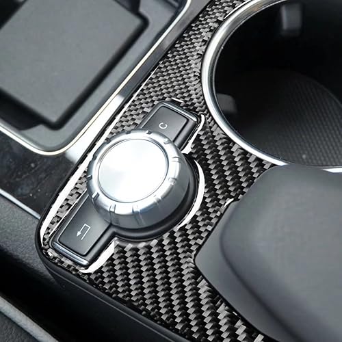 Miniatura 4 de Reposabrazos de consola central de fibra de carbono para Mercedes-Benz Clase C W204 C180 C200 C250 Coupe Sport C300 C63 AMG 2007-2014 Accesorios de