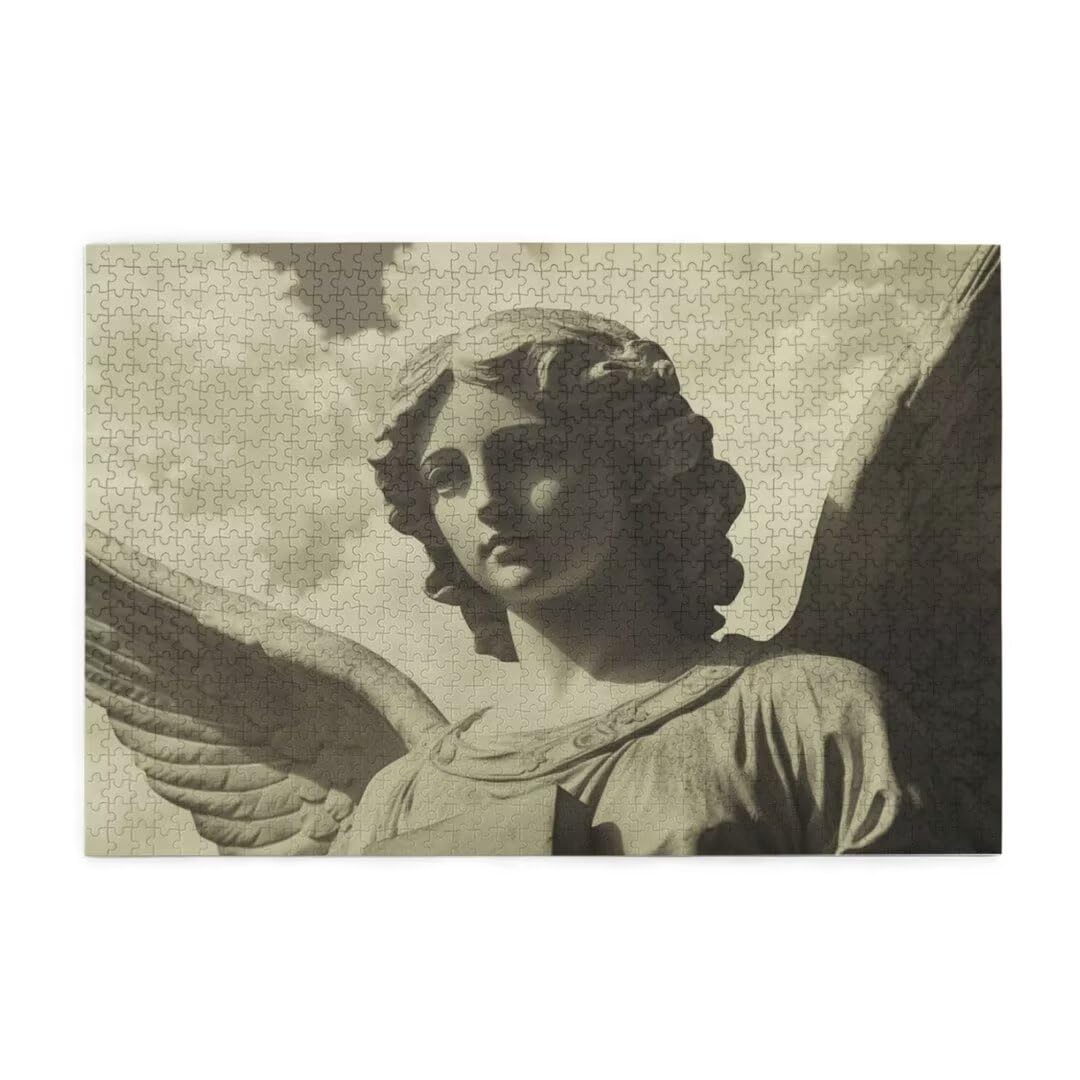 2000 sztuk puzzli dla dorosłych, rzeźba, wzór anioła, duże wyzwanie dla początkujących, rękodzieło dla dorosłych, z opakowaniem na prezent, dekoracja pokoju, prezenty dla kobiet, 99 x 70 cm, model