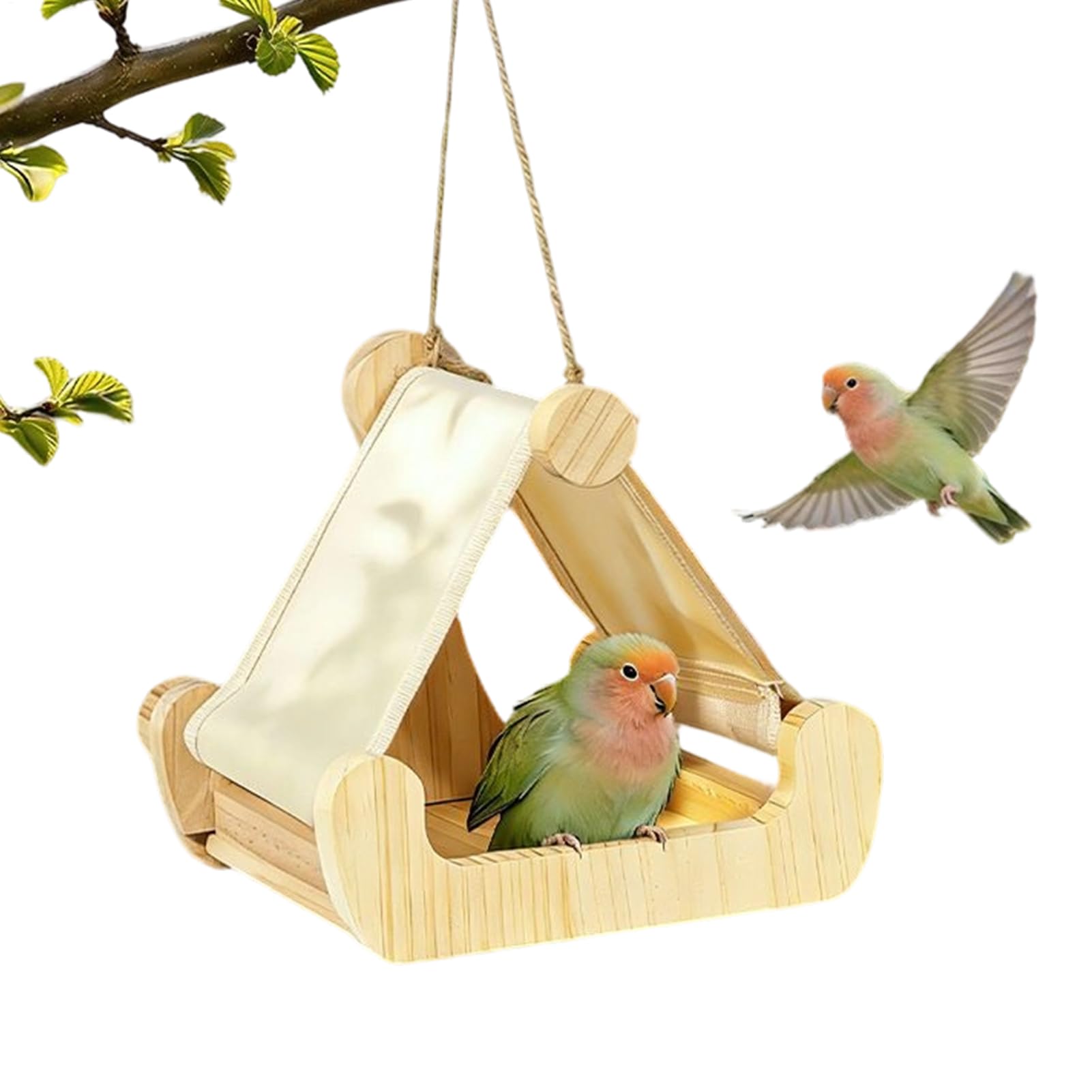 Hamaca Para Jaula De Aves Hamaca Para Dormir De Madera Para Aves Con | Percha Para Cacatúas Para Conure, Cacatúa, Loro, Periquitos, Agapornis, Guacamayo, Periquito