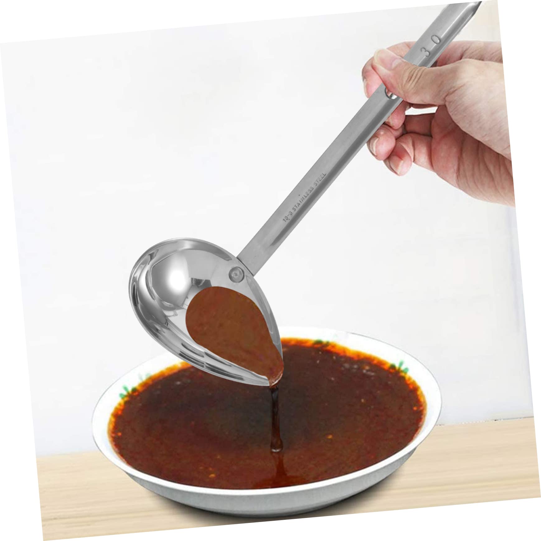 ABOOFAN 3-teiliges Soßenlöffel-set Mit Ausgießer Edelstahl Modernes Geschirr Besteck Zum Mischen Und Servieren