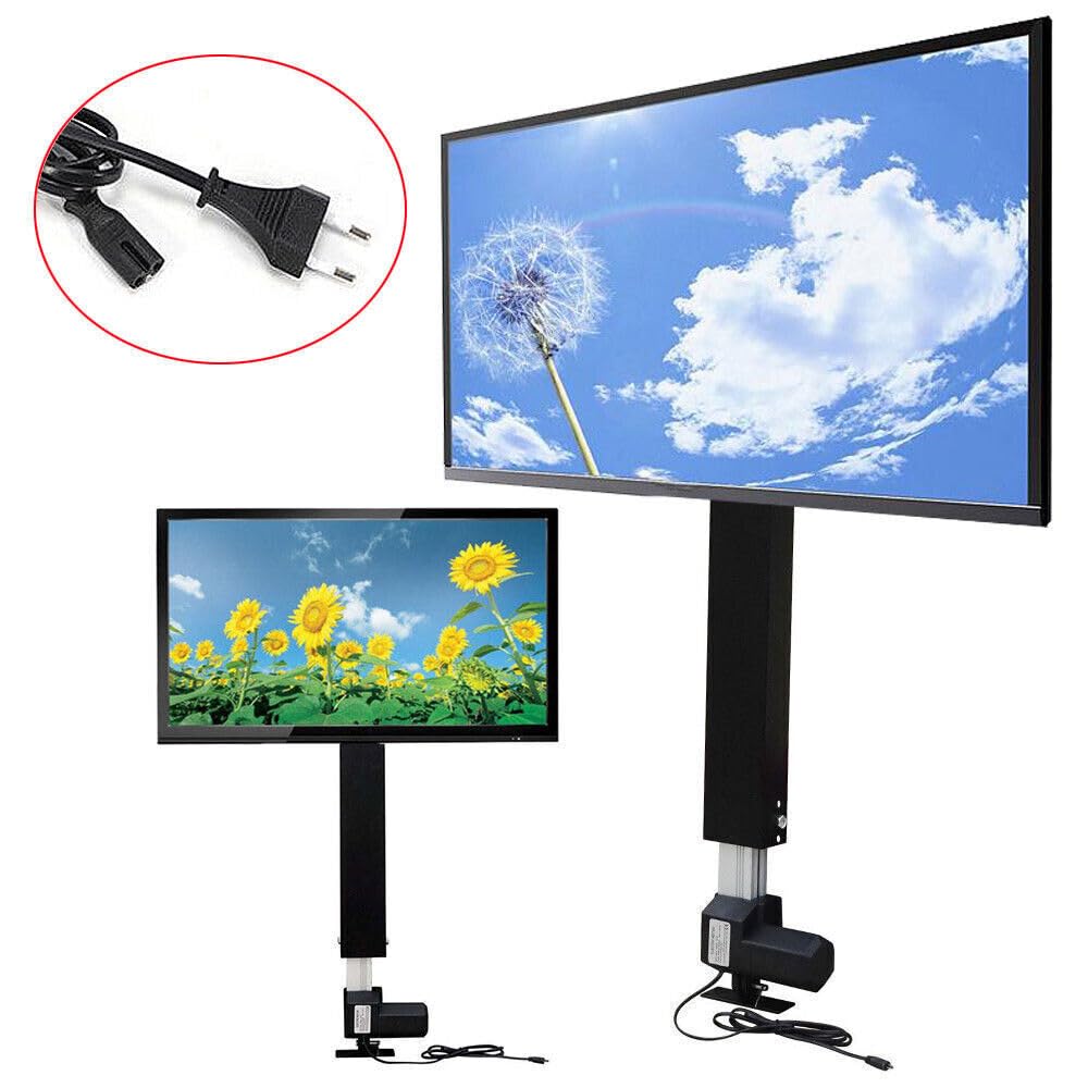 TV Lift Kit,soporte de TV motorizado con mando a distancia,diseño compacto, ajustable,altura regulable para televisores de 26 a 57pulgadas,1000 N/80 kg de capacidad de elevación máxima