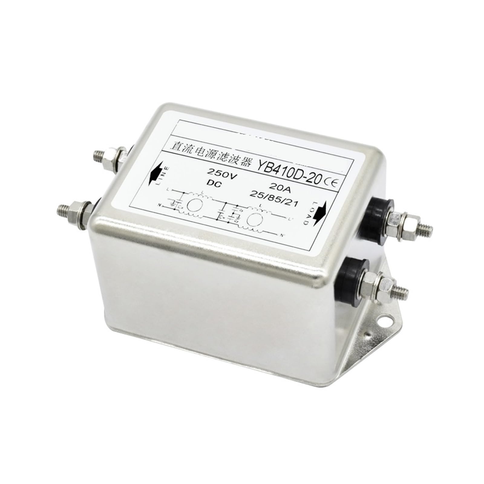 DC Power Filter 12V24V36V48V Anti-Interference YB210DYB410DYB610DYB710D(YB710D 50A【Three Stage Filter】 Bolt Type)