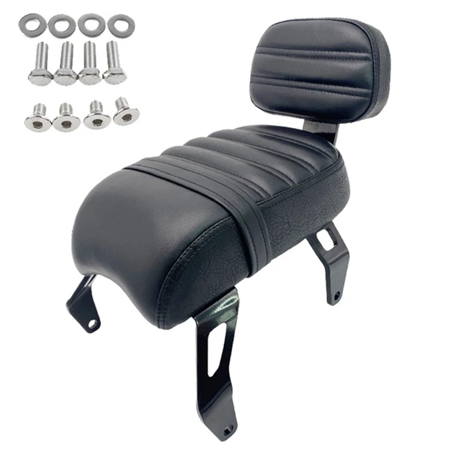 GYMARK Motorcycle Seat Passenger Cushion Pad Backrest for Indian Scout Bobber Sixty Twenty 2018-2023 Motorbike Sissy Bar Rear Passenger Pillion (Black-Backrest)