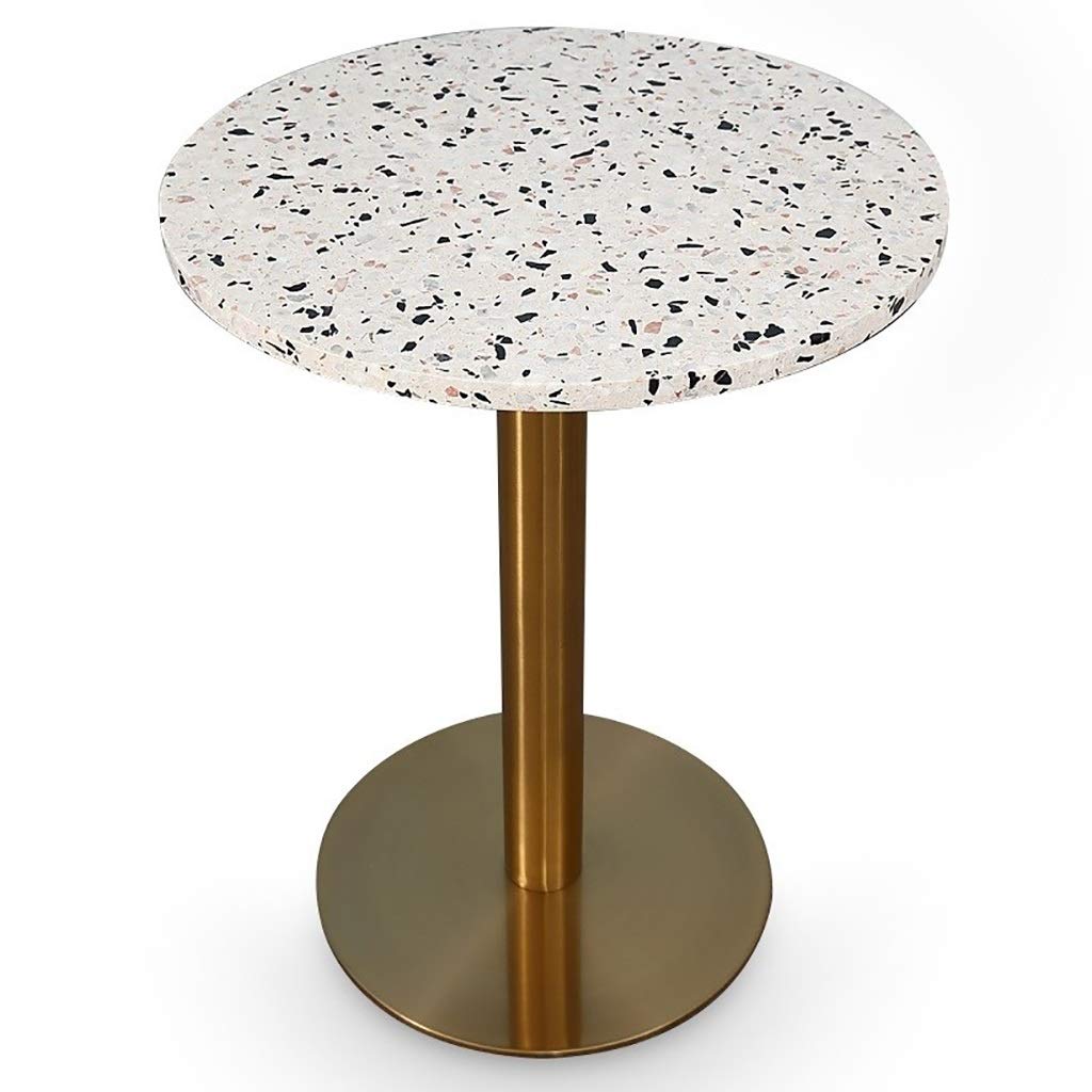 HHGO Metal Sofa Side Table Coffee Table, Modern Portable Multi-functional, Side Bedroom Bedside Corner Living Room Small Apartment Small Table (Color : 60cm round table stainless steel)