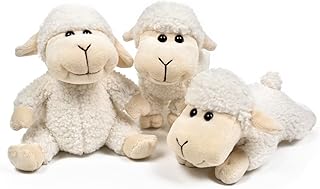 Lamb Plush Sheep Stuffed Animal Decorations 3Pcs (Sitting, Standing, Kneeling) White Sheep Toys Gift for Kids Little Girl/Boy Baby Gift Hugging Toy