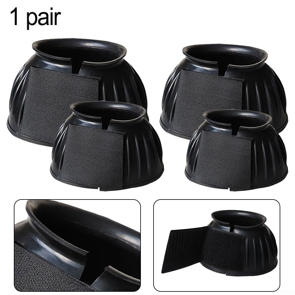 Juego de Protectores de Cascos de Goma Flexibles para Caballos Que proporcionan Acolchado y Estabilidad (XL)