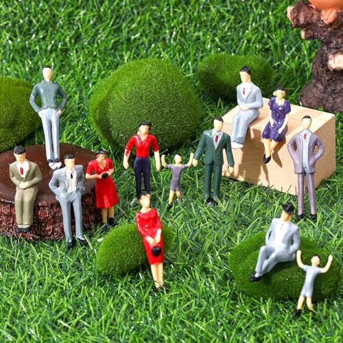 Harrycle 100 Pcs Mini People Figurines 1: 30 Scale Tiny People Model Miniature Sitting and Standing Little Plastic Figurines for Miniature Scenes by Harrycle - Image 5