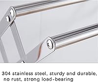Vista 4 de Estante de secado de ropa plegable para ropa para colgar en la pared, ahorrador de espacio, de acero inoxidable, ajustable, para interiores