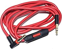 Vista 5 de Cable de audio de repuesto para auriculares Beats by Dr.Dre Solo 2/3/4 HD/Studio/Pro/Detox/Wireless, extensión de cable con pastilla ejecutiva Talk