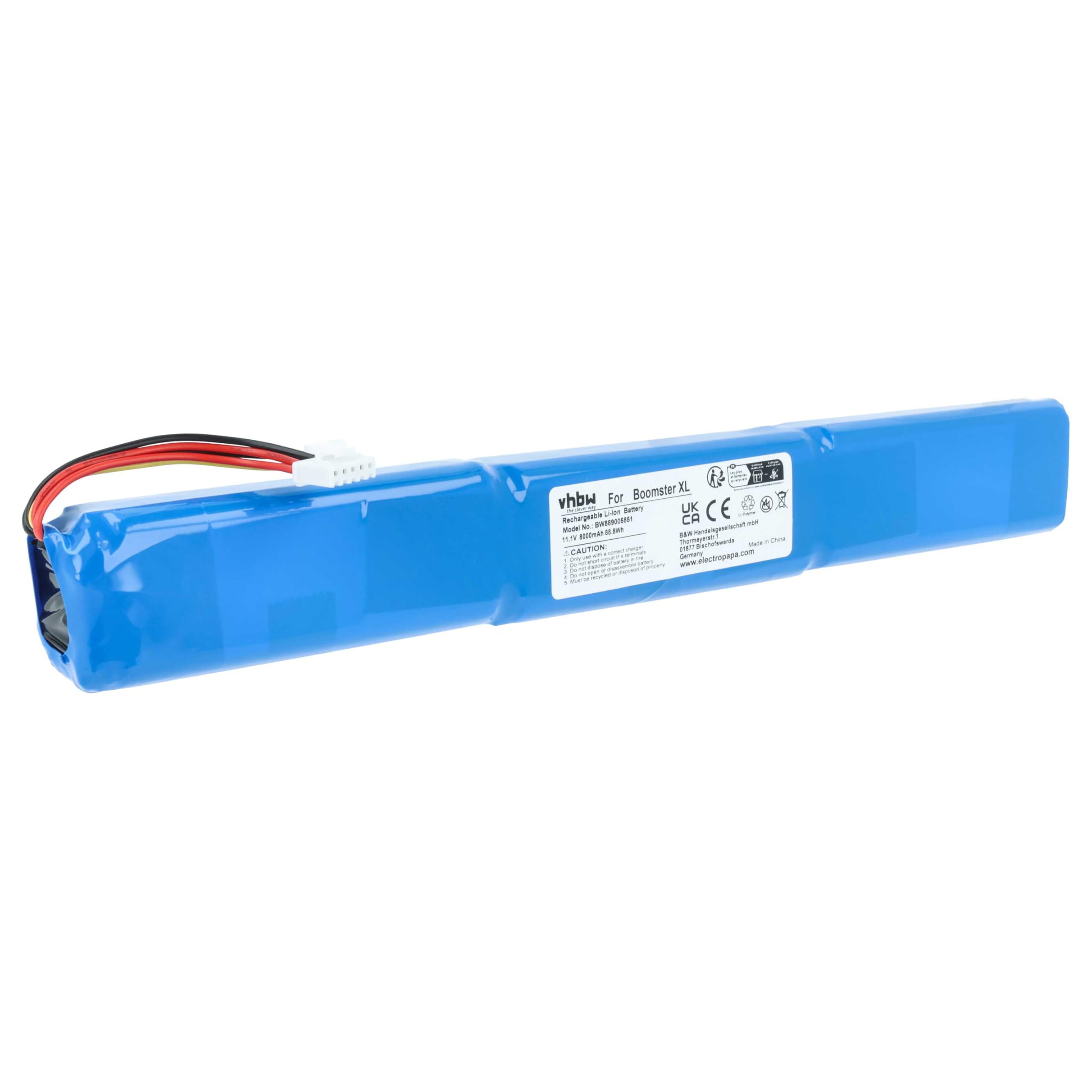 vhbw Akku kompatibel mit Teufel Boomster XL digital Radio (8000 mAh, 11,1 V, Li-Ion)