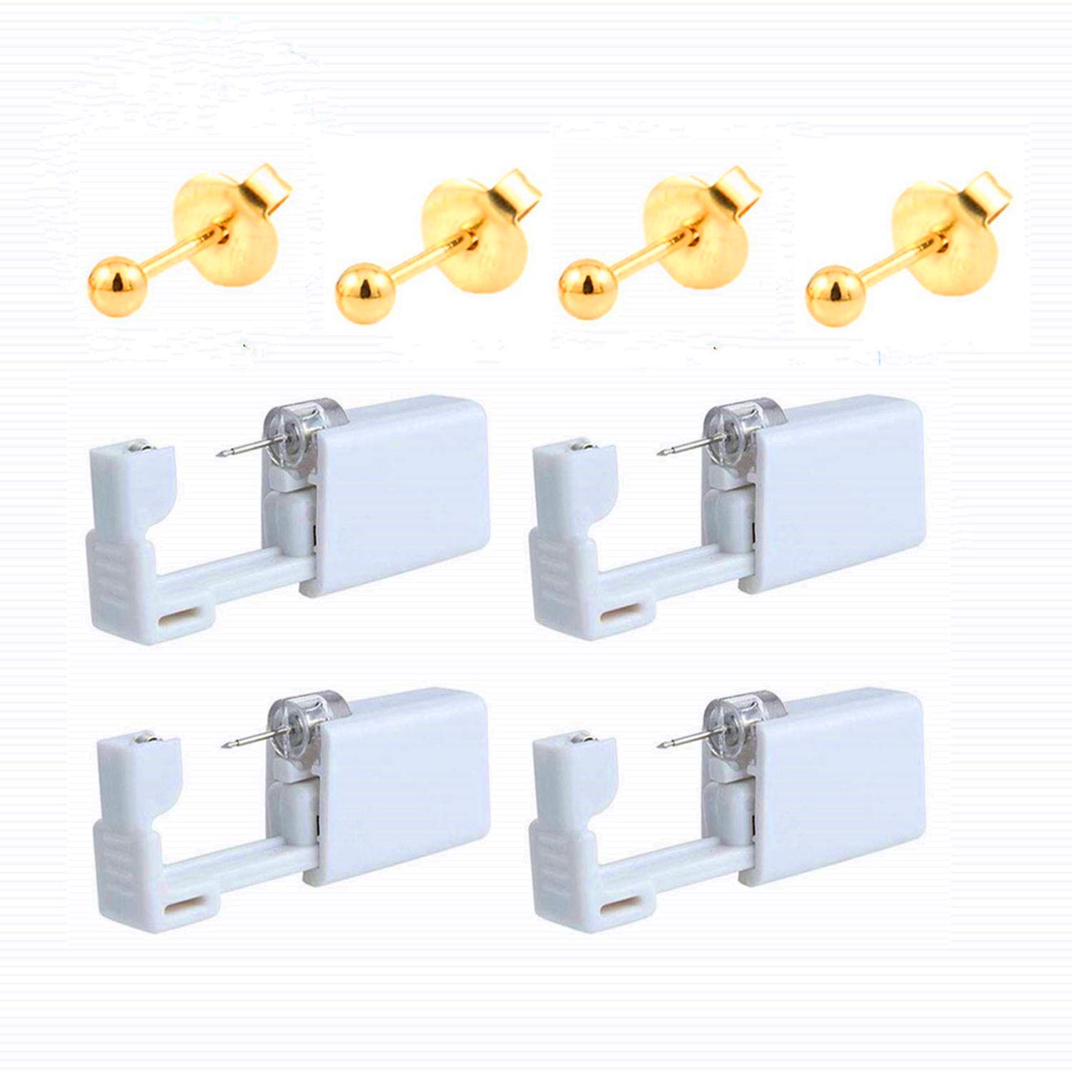 Kit Perçage D’oreille Jetable VPOUERY – 4 Pistolets Avec Tiges Hypoallergéniques (acier Chirurgical + Silicone) – Stérile, Perçage Précis En 15 Secondes - 13