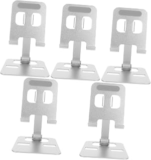 Obuyke 5 Pçs Dobrável Suporte Para Celular Suporte De Mesa Suporte Para Smartphone Suporte Para Smartphone Suporte Para Laptop Para Mesa Suporte Para Celular Suporte De Alumínio Para