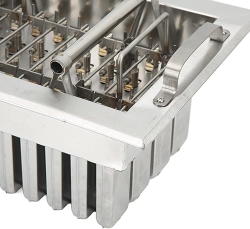 Miniatura 9 de Molde de metal para paletas, molde comercial para paletas, 40 agujeros para palitos de acero inoxidable con soporte, molde para paletas de hielo,