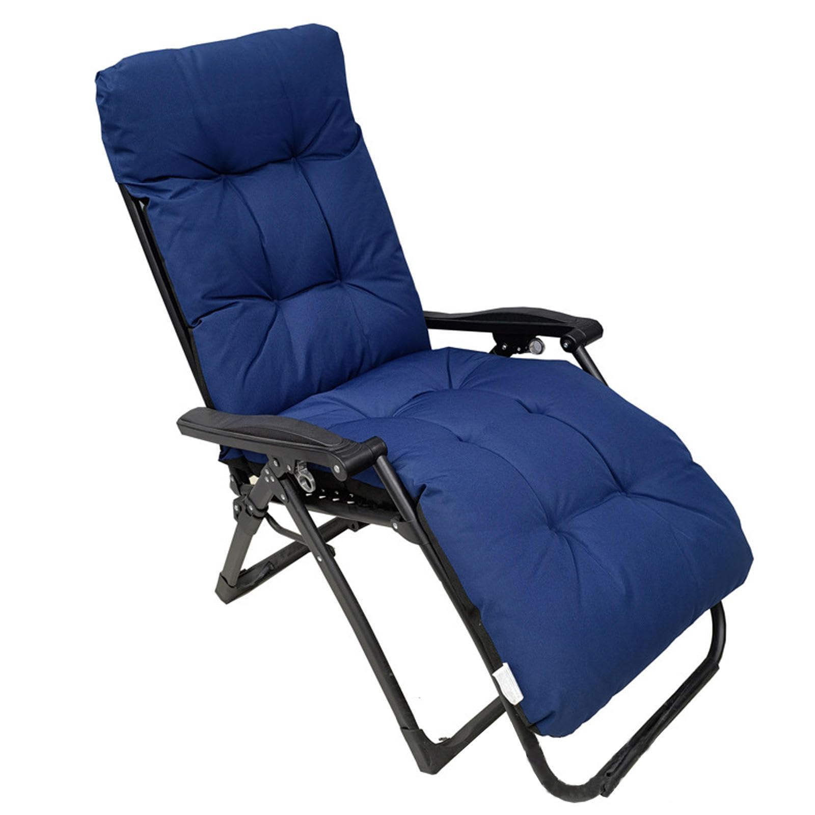 Coussins de rechange bleu marine pour chaise longue de jardin 165x53x10cm