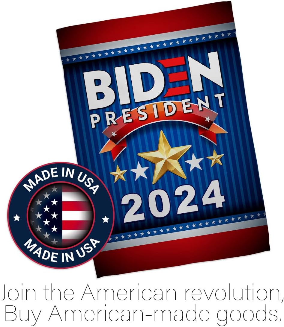 Biden 2020 President Kit Patriotic Vote Joe Election United State American Decoration Banner Small Yard Gift Double-Sided, 1 x House & 1 x Garden Flags, Thick Fabric