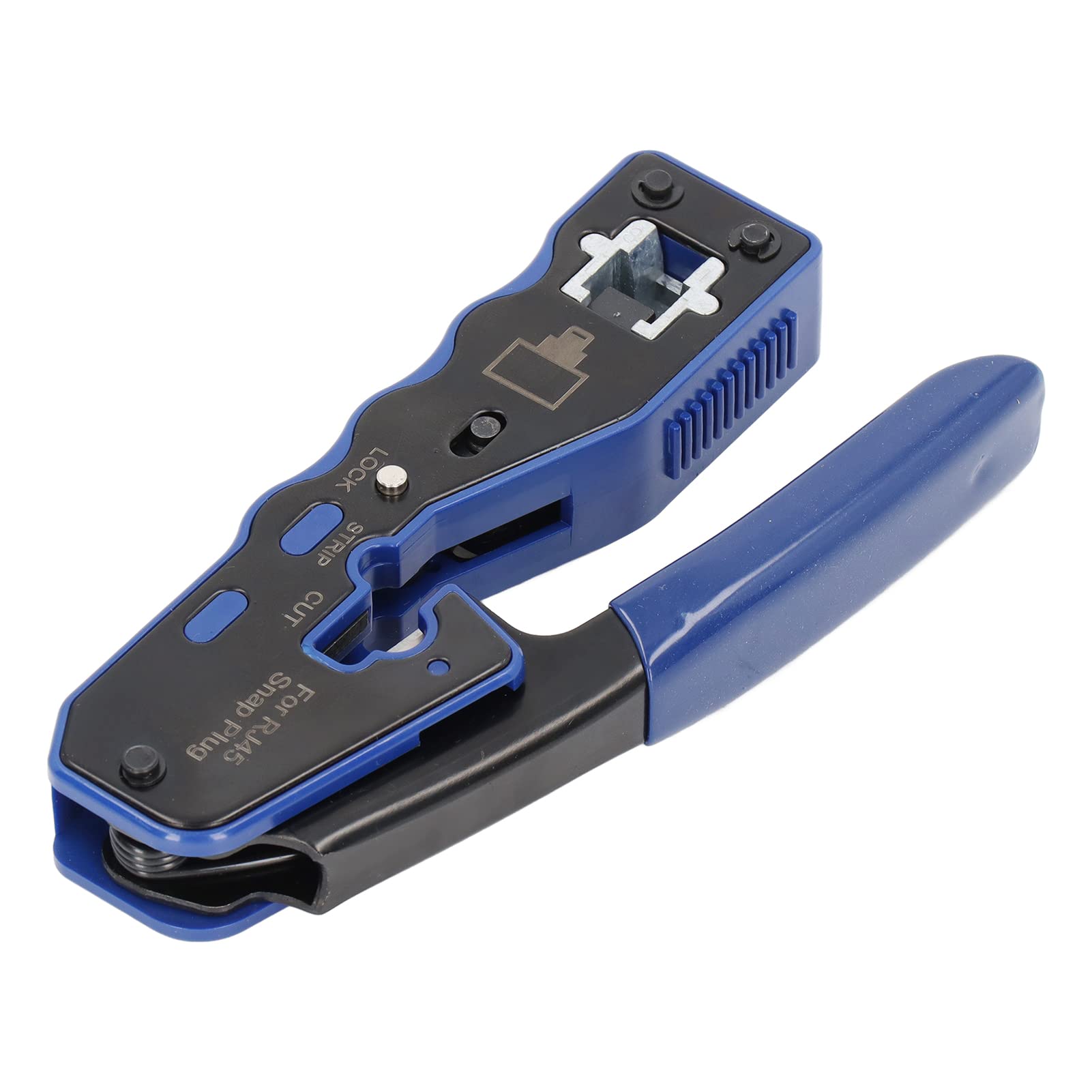 Pince à sertir pour câble réseau | Pince à dénuder et coupe-fil en acier à haute teneur en carbone | Pince à sertir RJ45 pour câbles Cat5 Cat6/installation Ethernet | 10 têtes en cristal