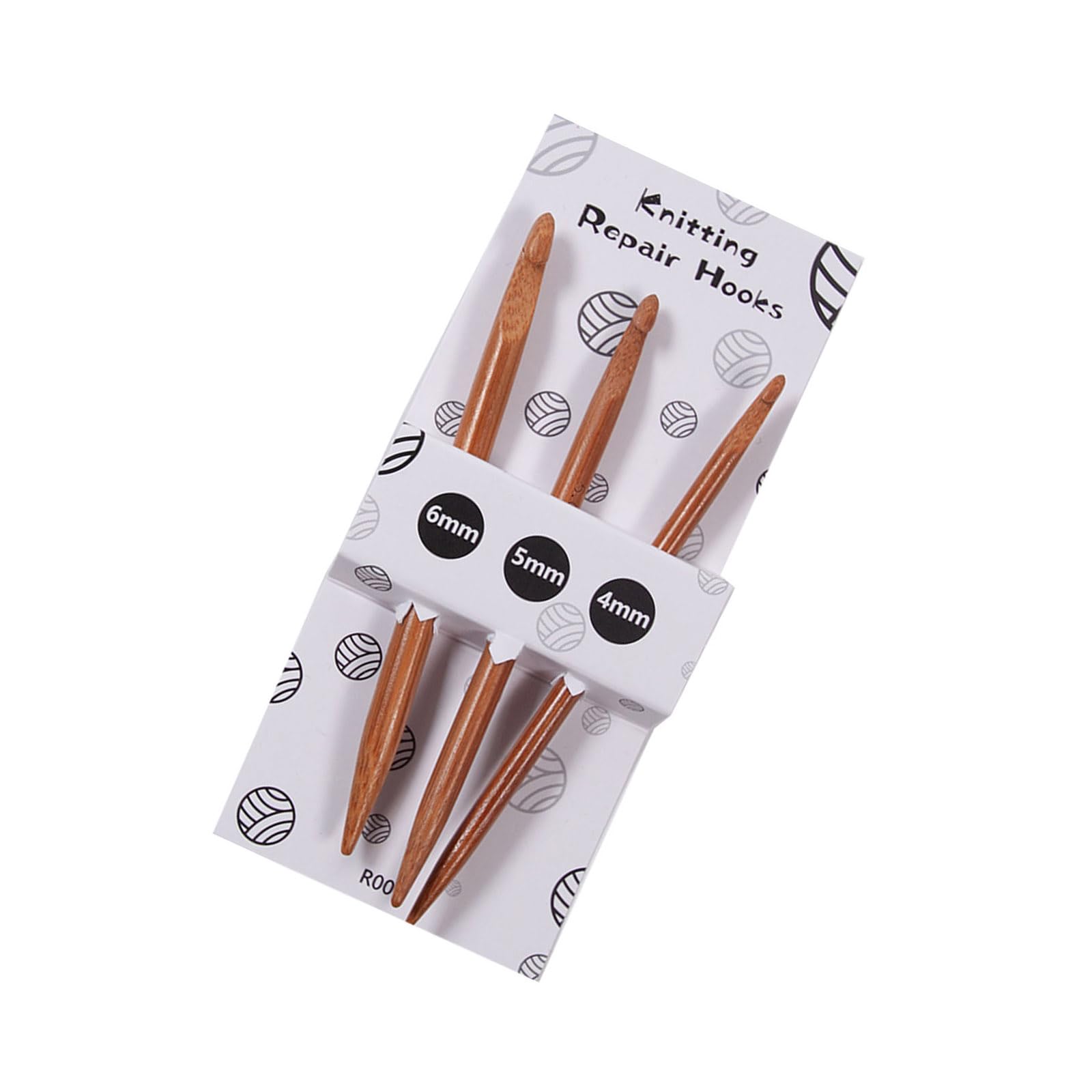 WAGHAVEN Wood Handle Knitting Hooks 2 Sizes Bird Beak Tip Crochet Hooks for Yarn Repair and Knitting Crocheting Projects Beading Crochet Tool