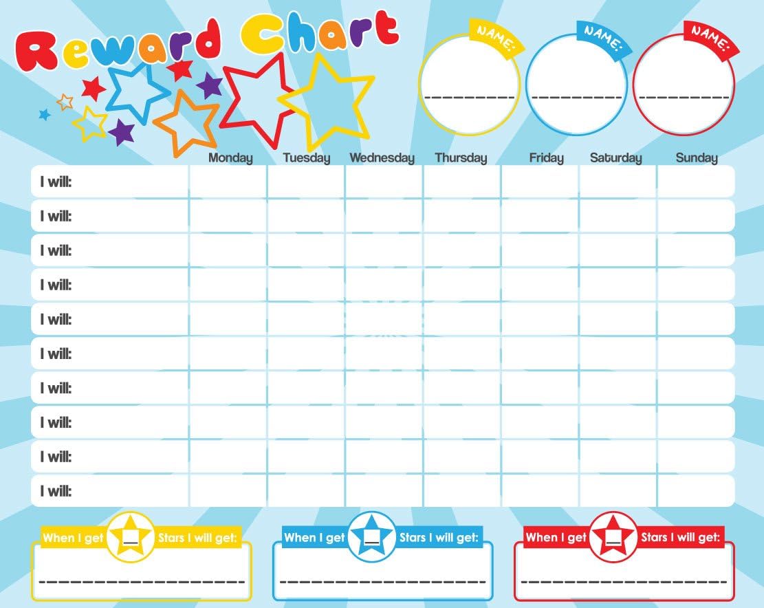 Apex New: Magnetic Reward / Star Chart for Motivating Children - No.1 on Amazon.CO.UK; Durable Board 16 X 12 Inches