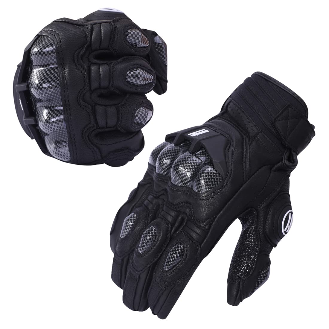 Harssidanzar Motociclette in pelle per uomo donna,Motociclette Powersports guanti da KM046EU
