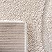SAFAVIEH Florida Shag Collection Area Rug - 6' x 9', Creme & Creme, Non-Shedding & Easy Care, 1.2-inch Thick Ideal for High Traffic Areas in Living Room, Bedroom (SG471-1111)