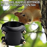 Vista 7 de Accesorio deflector de ardilla para casas de pájaros y poste de alimentación, tapón de hebilla montado para protector de casa de pájaros