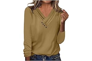 Women's Long Sleeve V-Neck Shirts: Comfort for Every Occasion