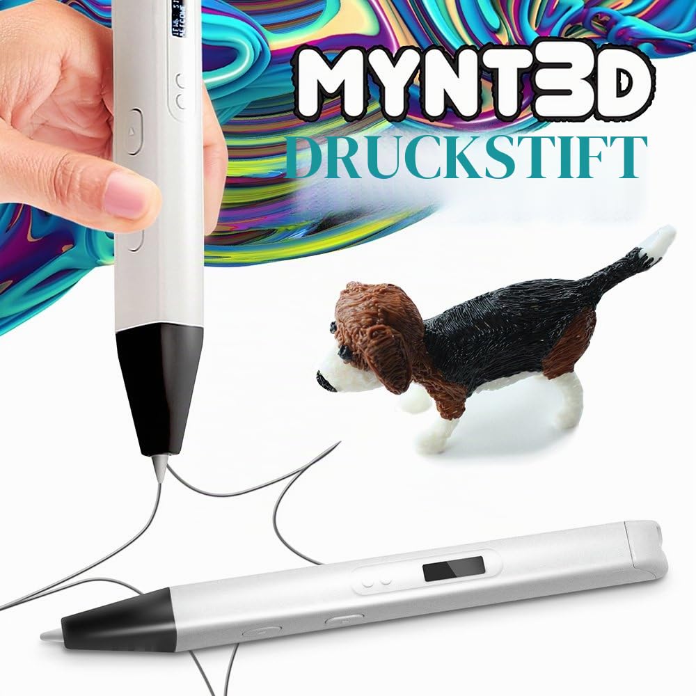 MYNT3D Fachmann Drucken 3D Stift mit OLED Anzeige, Weiß