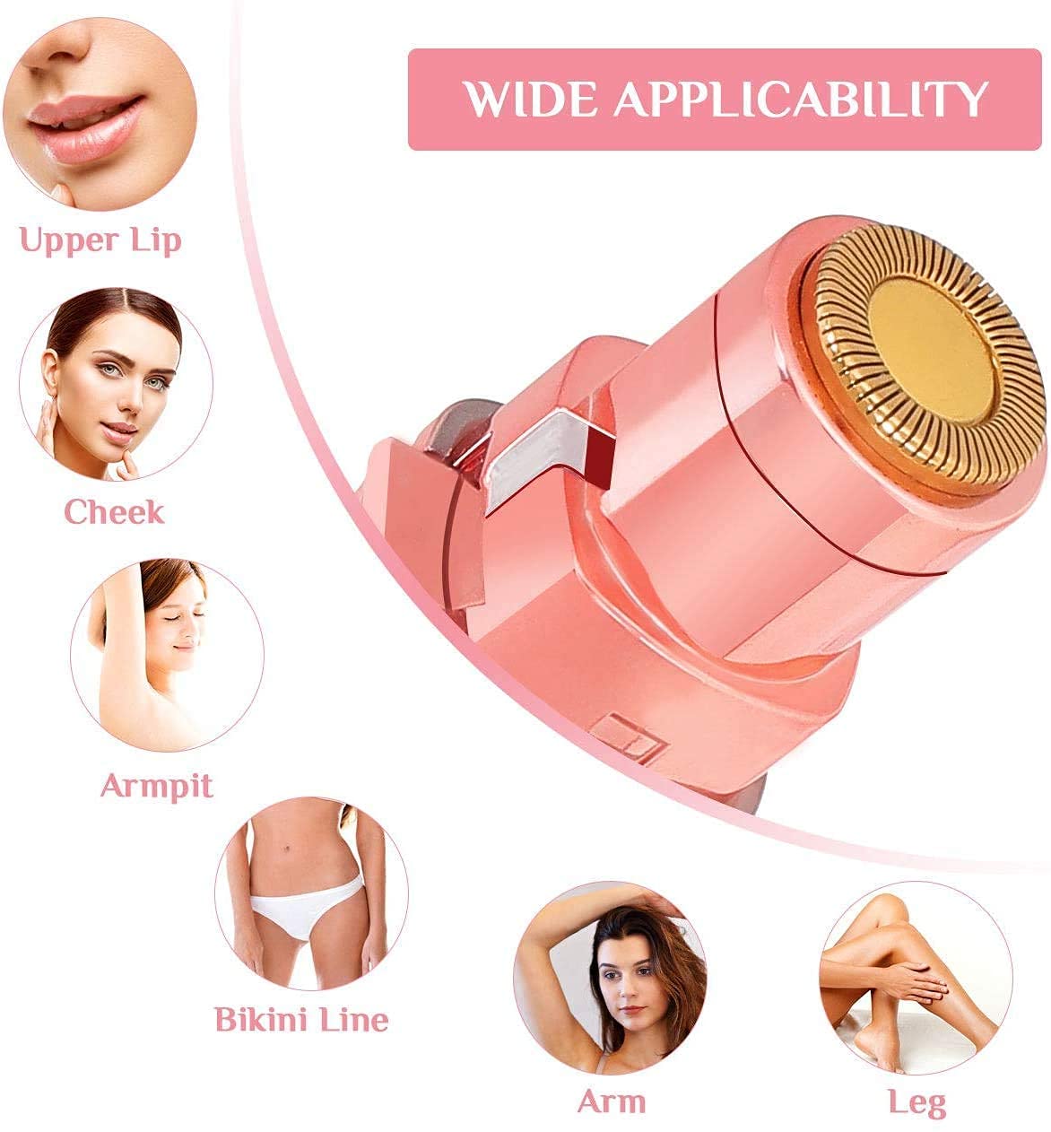 Spefez Eyebrow Trimmer For Women's Face Hair Remover Machine for Upper Lip, Chin,(2 in 1) Rainbow Color 4