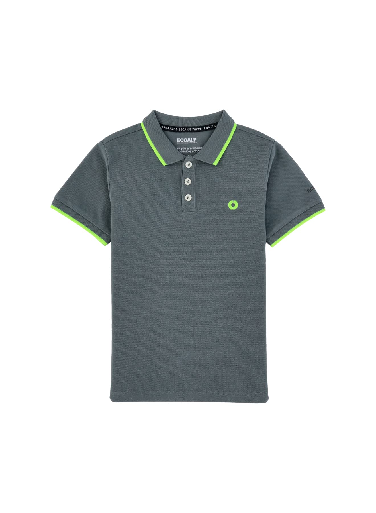 ECOALF Polo Niño Paveralf, de Manga Corta, Algodón Orgánico, Logo ECOALF, Polo de Manga Corta Niño