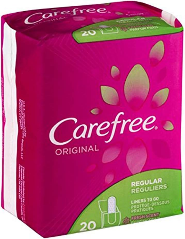 Carefree Original Regular Pantiliners to Go, Fresh Scent, 20 Count - 18 Pack