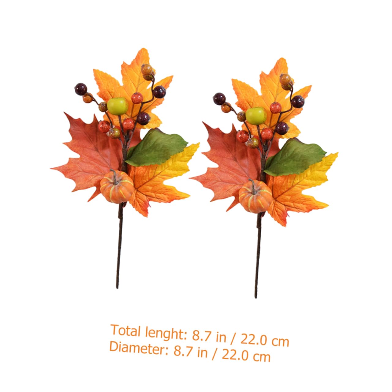Cabilock 10stücke Kunstblätter Zweige Für Herbstdekoration Für Erntedankfest Und Halloween Bunte Kunstpflanzen Für Tisch Und Raumgestaltung