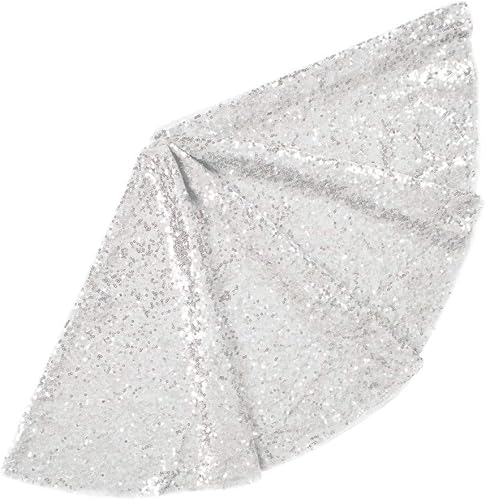 ShinyBeauty - Falda de árbol de Navidad bordada y con lentejuelas de 24.0 pulgadas, falda de árbol de Navidad de poliéster para decoración de Navidad