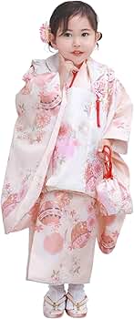 七五三 3歳 くすみカラー ピンク キョウエツ KYOETSU 七五三 着物 3歳 女の子 【全て揃った豪華9点フルセット