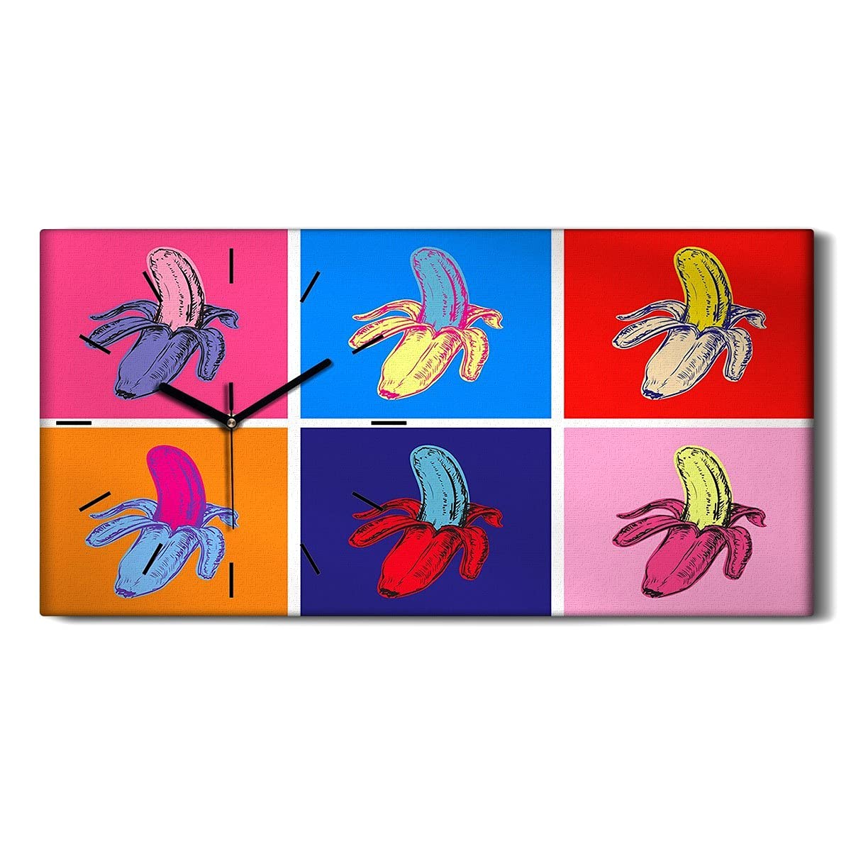 Horloge sur toile sans tic tac pour dormir au calme dans la chambre
